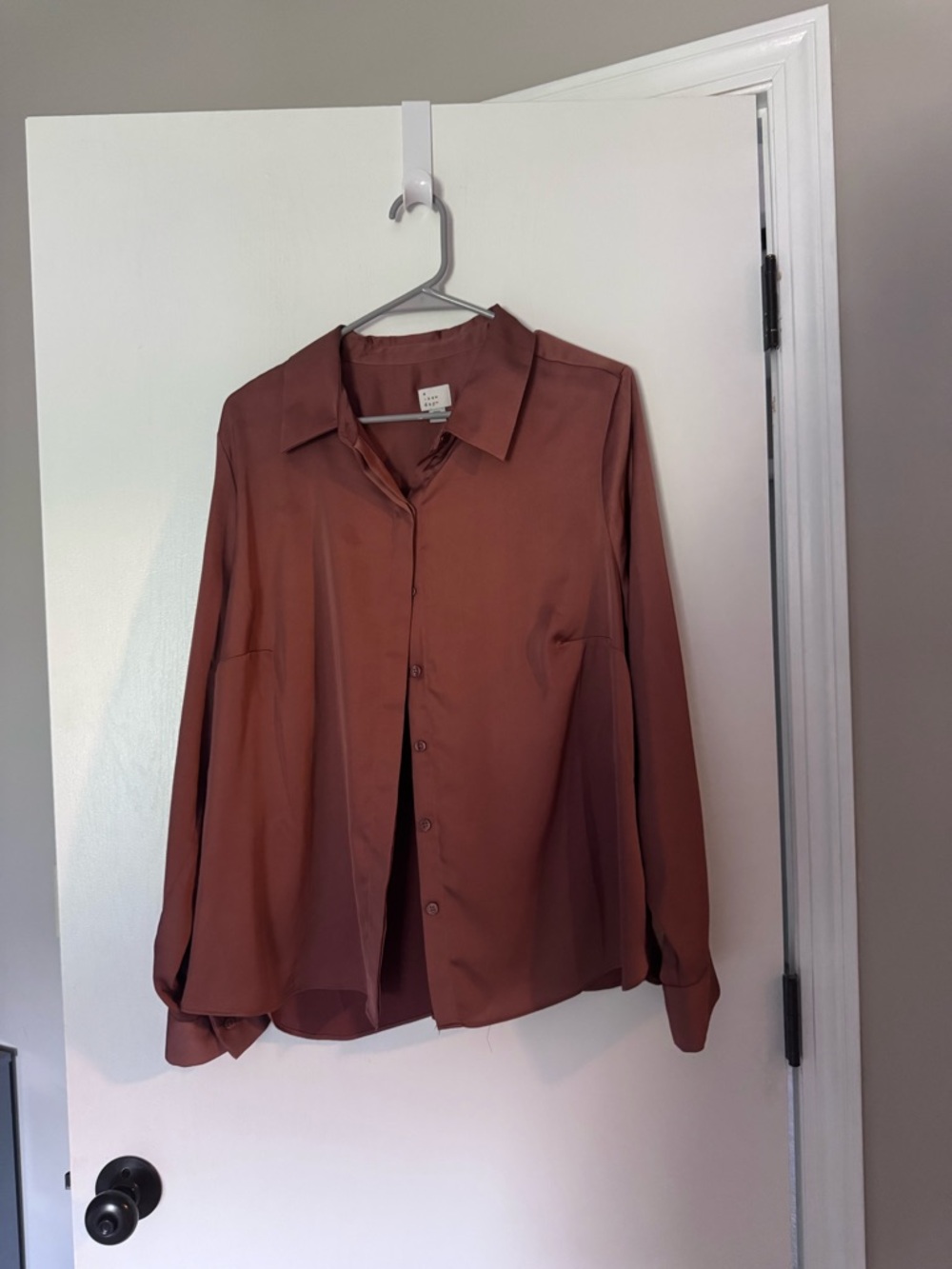 a new day Rust Brown Button-Down Shirt